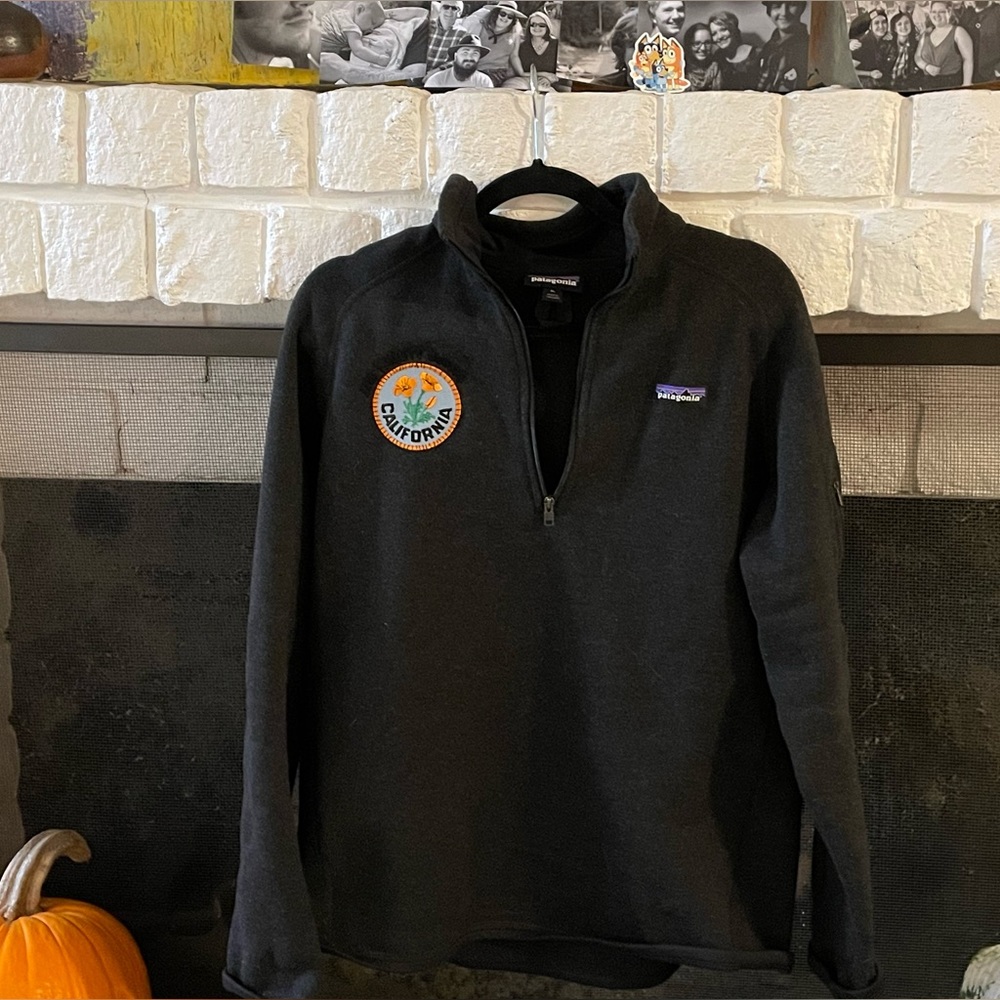 Patagonia women’s better sweater quarter zip pullover fleece with patch